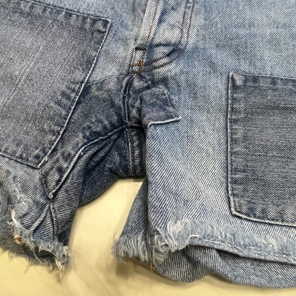 We The Free Denim Cut-Off Shorts Button Fly & Patchwork detailing - Size 25 - Picture 7 of 8